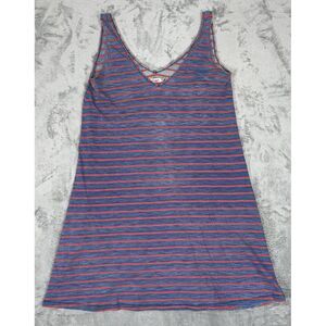 Faherty Sleeveless Midi Dress Indigo Size XS Striped‎ Retail $98